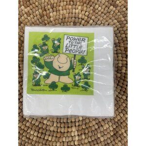 Ziggy St Paticks Day Irish Shamrock Cocktail Beverage Napkins Vintage Tom Wilson